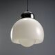 Vintage glass and metal pendant light design Italy 1960s-1970s