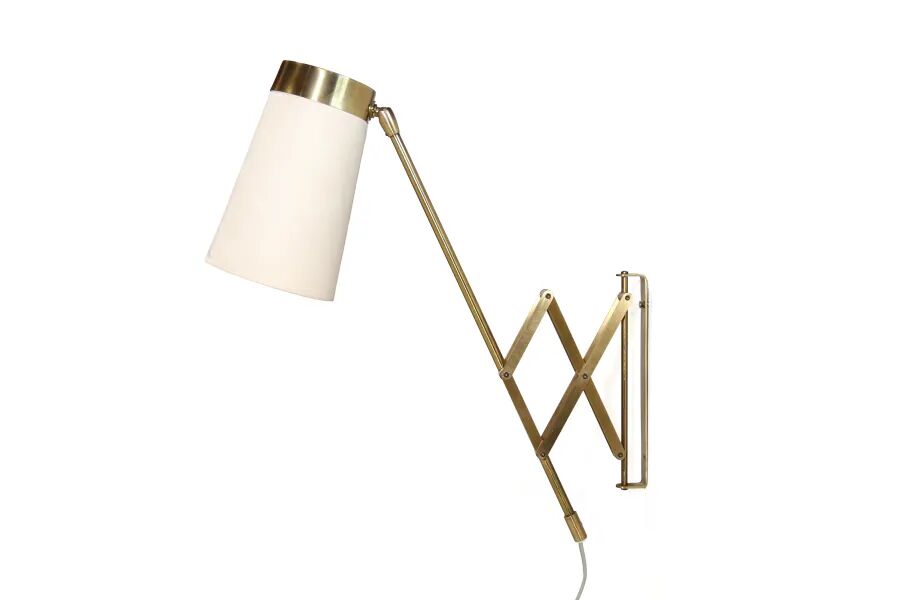 Brass wall lamp by Th. Valentiner, 1950