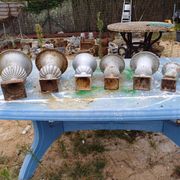 Lot of 6 Medici Cast Iron Vases from Charleville - Mézières 1900