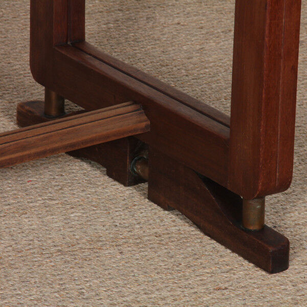 Wood and brass dining table, French craftsmanship, 1940.