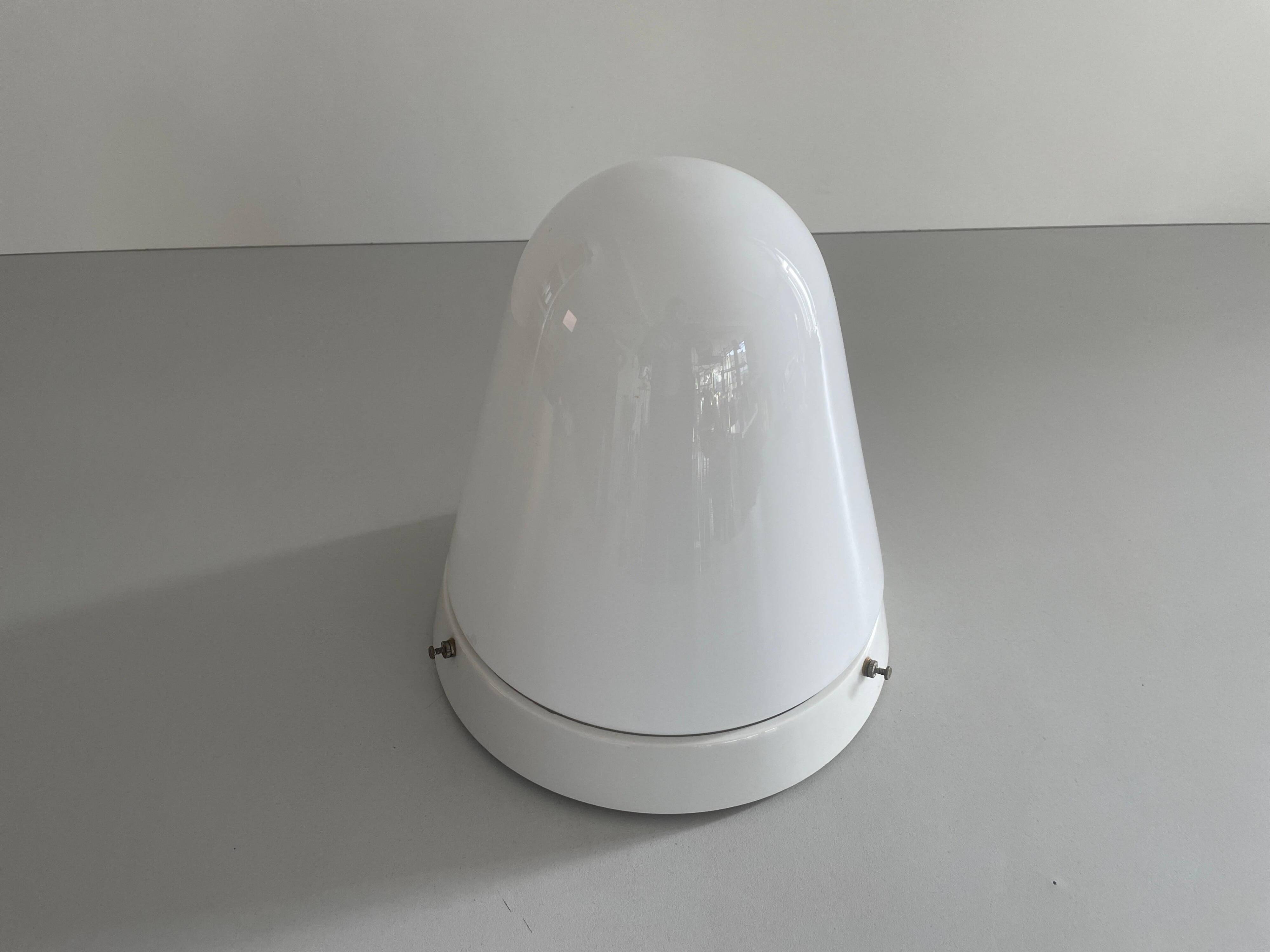 Flush-mounted Art Deco ceiling light with ceramic base, 1940s, Germany