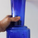 Blue glass vase