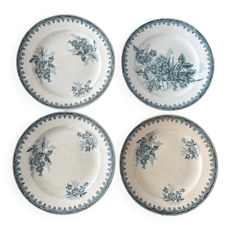 Assiettes à dessert Saint-Amandinoise Margot – Terre de fer vintage fl