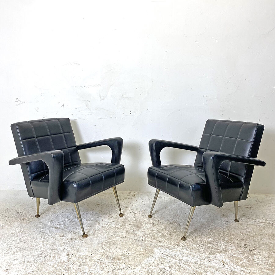 Paire de fauteuils vintage 60's