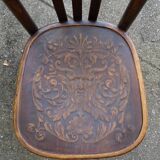 Set of 4 mismatched bistro chairs, from 1910 to 1935