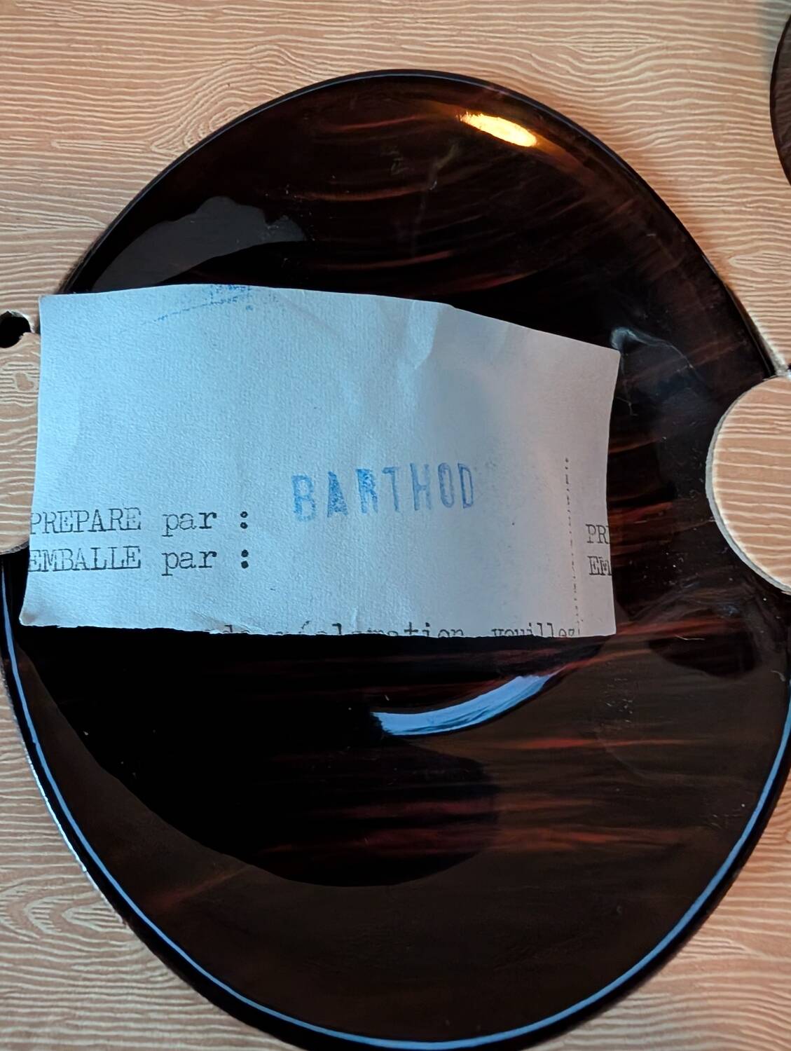 Earthenware ashtray from Salins-les-Bains