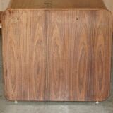 Mid-century modern right-angle desk in Brazilian wood.