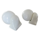Pair of streamline opaline wall lights from the 80s