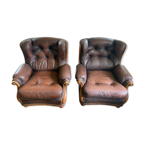 Lot de 2 fauteuils club