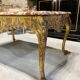 Table de milieu en bois doré d’époque napoléon iii dessus de marbre rouge