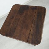 Garden pedestal table metal wood