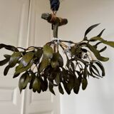 Lustre en forme de gui d’époque art nouveau en bronze - xxe