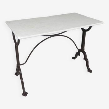 Bistro table, garden table with cast iron frame, PIERRE OUVRIER PARIS, 1930s