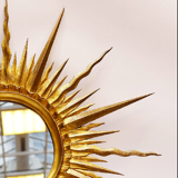 Gilded sun mirror diameter 83cm
