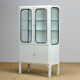 Glass & iron medical cabinet, 1970s