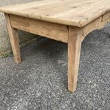 Antique coffee table in raw pine