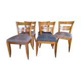 Set of 5 Art Deco chairs 1930