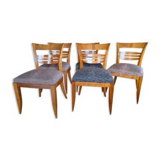 Set of 5 Art Deco chairs 1930