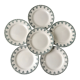 lot of 6 flat plates Saint-Amand blue flowers model "Nancy" years 30-40