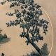 9 dessert plates old chickens, geese and pheasants blue field service Terre de Fer