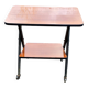 Desserte scandinave double plateau brillant laqué