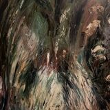 Oil on canvas forest landscape