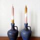 Pair of vintage blue ceramic jugs