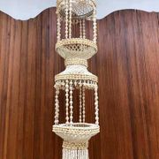 Vintage seashell plant hanger chandelier Ibiza style