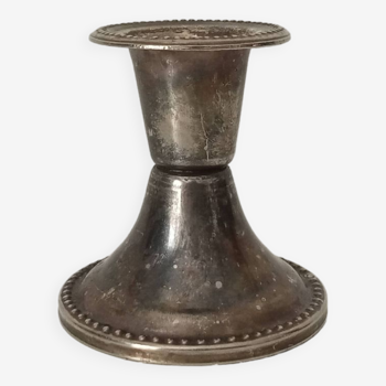 Vintage silver metal candle holder