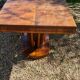 Art Deco dining table in solid walnut – 1930s – extendable