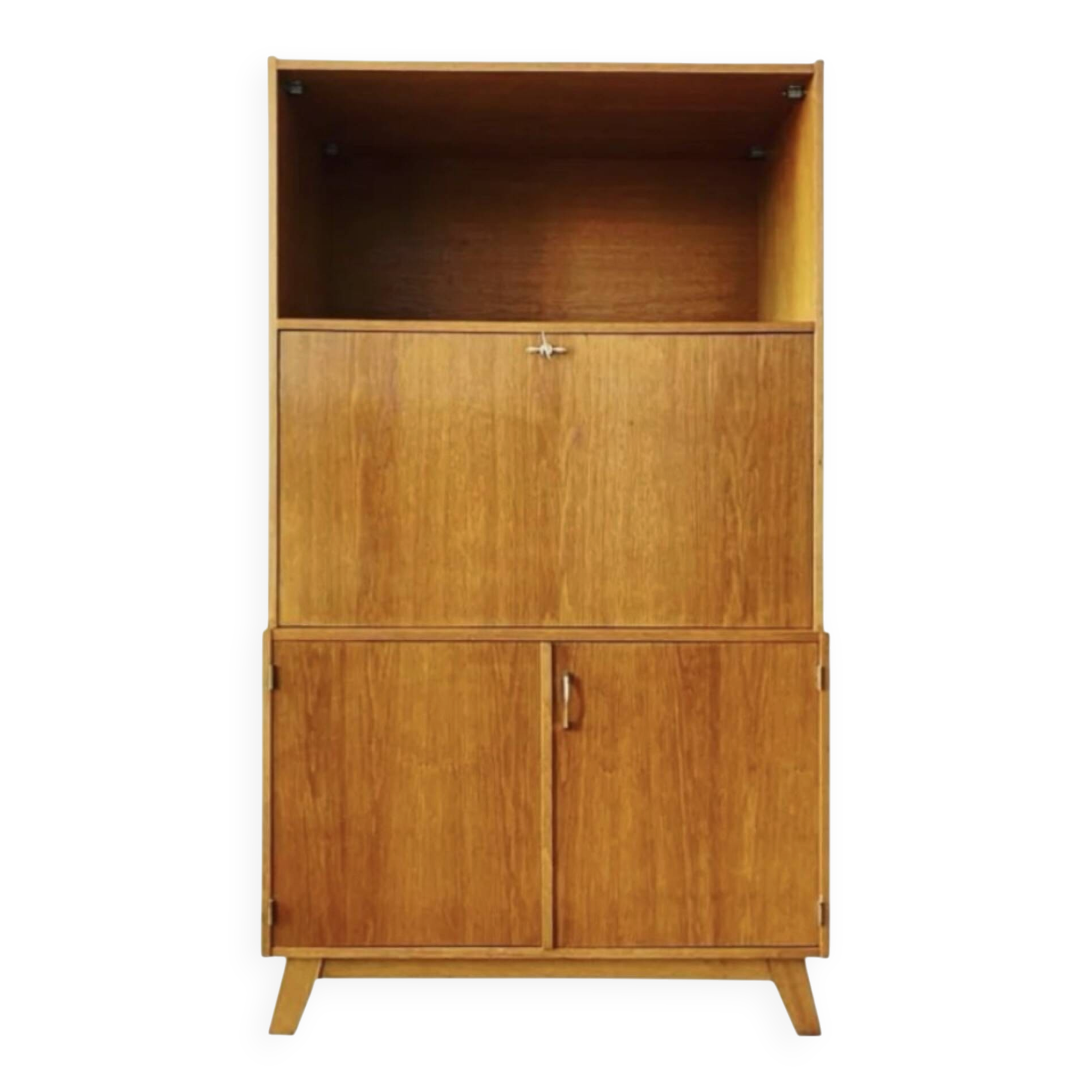 Very nice vintage wooden secretary, in a retro 60s/70s style, on
