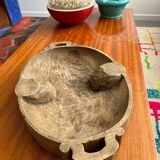 Coupe en bois ancienne art populaire