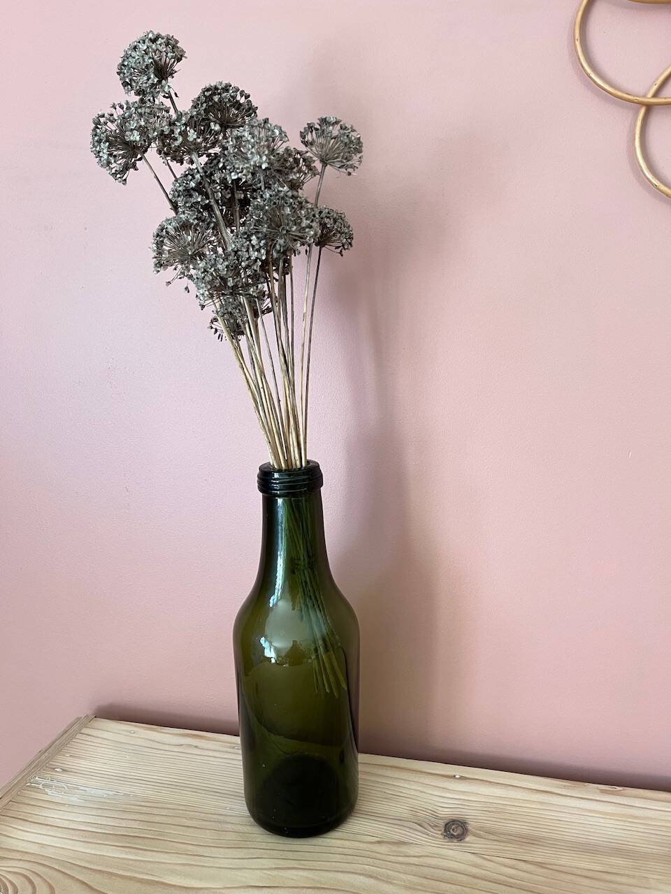 Antique bottle made of thick glass