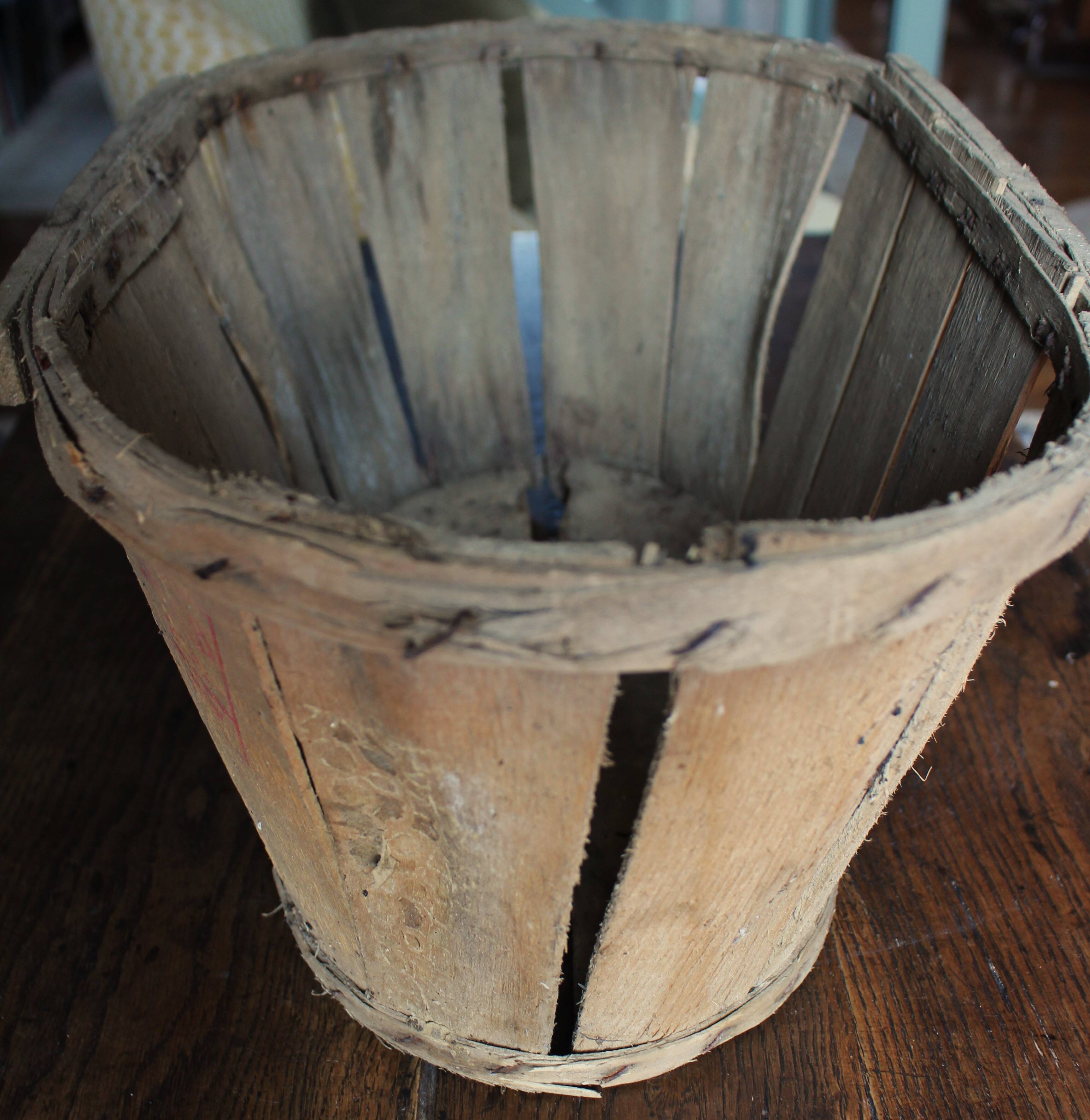 Storage box wooden slats crate Morocco Ougar 20 L