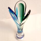 70's glass vase with inclusion