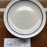 Pyroblanc porcelain dessert plates