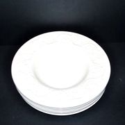 Wedgwood set of 6 pasta plates, Patrician garland, England