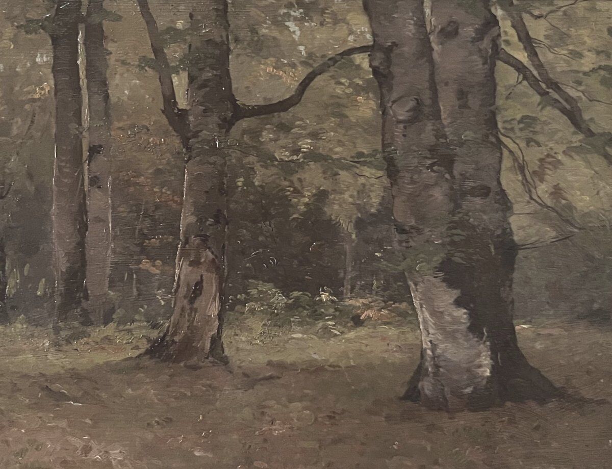 Paul Lecomte (1842–1920) A Underwood, oil on panel, signed