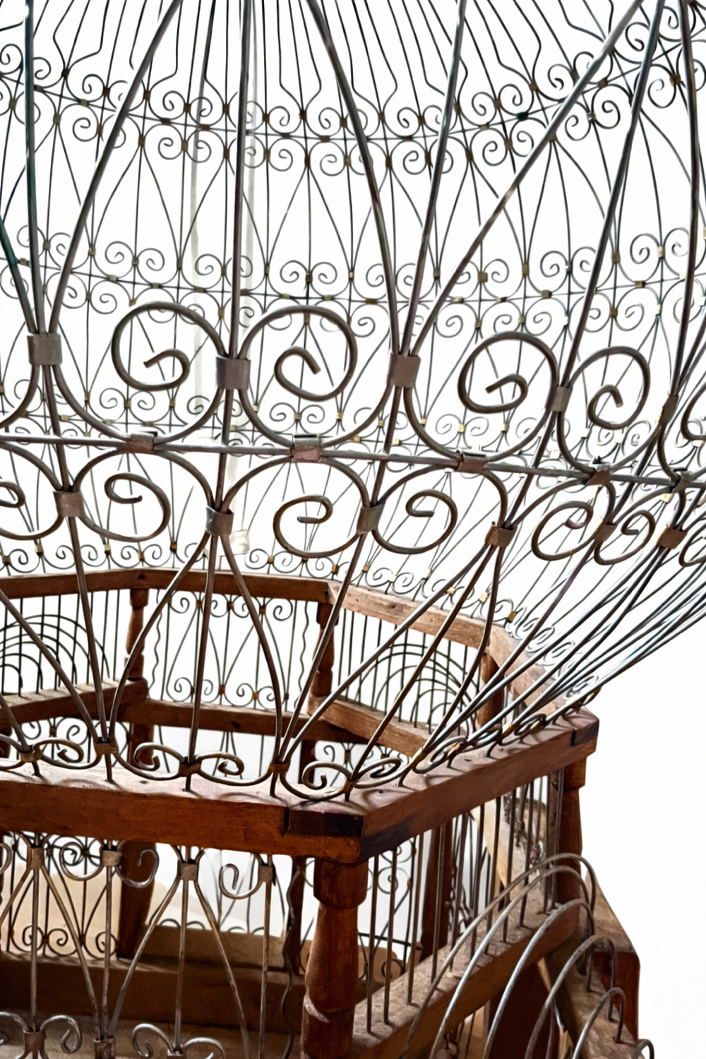 Large vintage Tunisian handmade birdcage