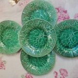 5 plates vine and basketry in slurry by Gien