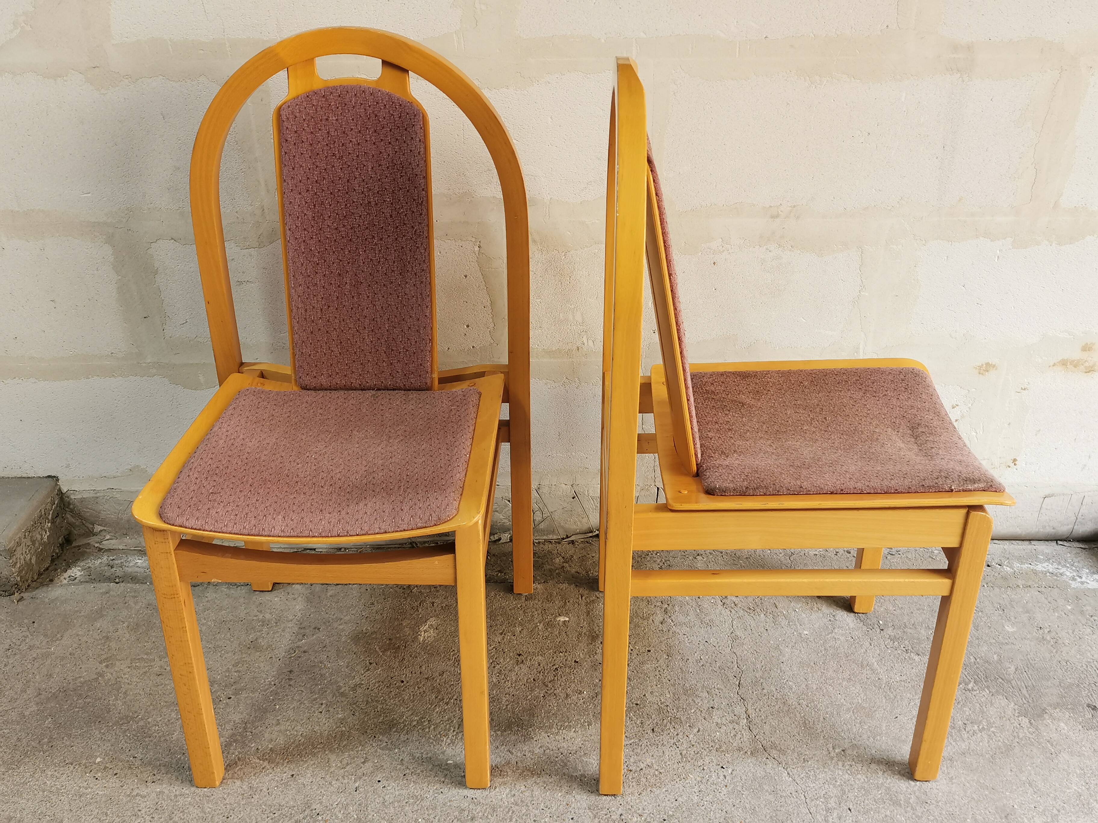 Pair of vintage Baumann Argos chairs Henri JULIEN