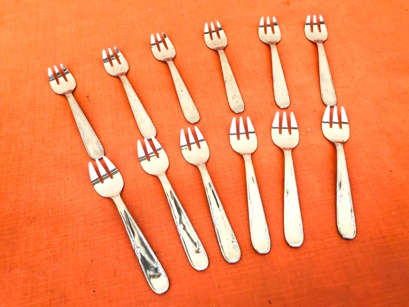 1970s 12 dessert forks Guy Degrenne