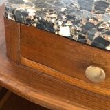 Bedside table marble top arts deco