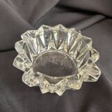 Art deco ashtray in old vintage molded glass glass pocket emptier