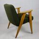 366 olive boucle armchair, 1970s