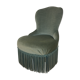 Fauteuil crapaud velours vert à franges