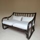 Two-seater rattan bench
