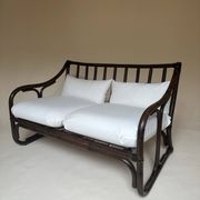 Two-seater rattan bench