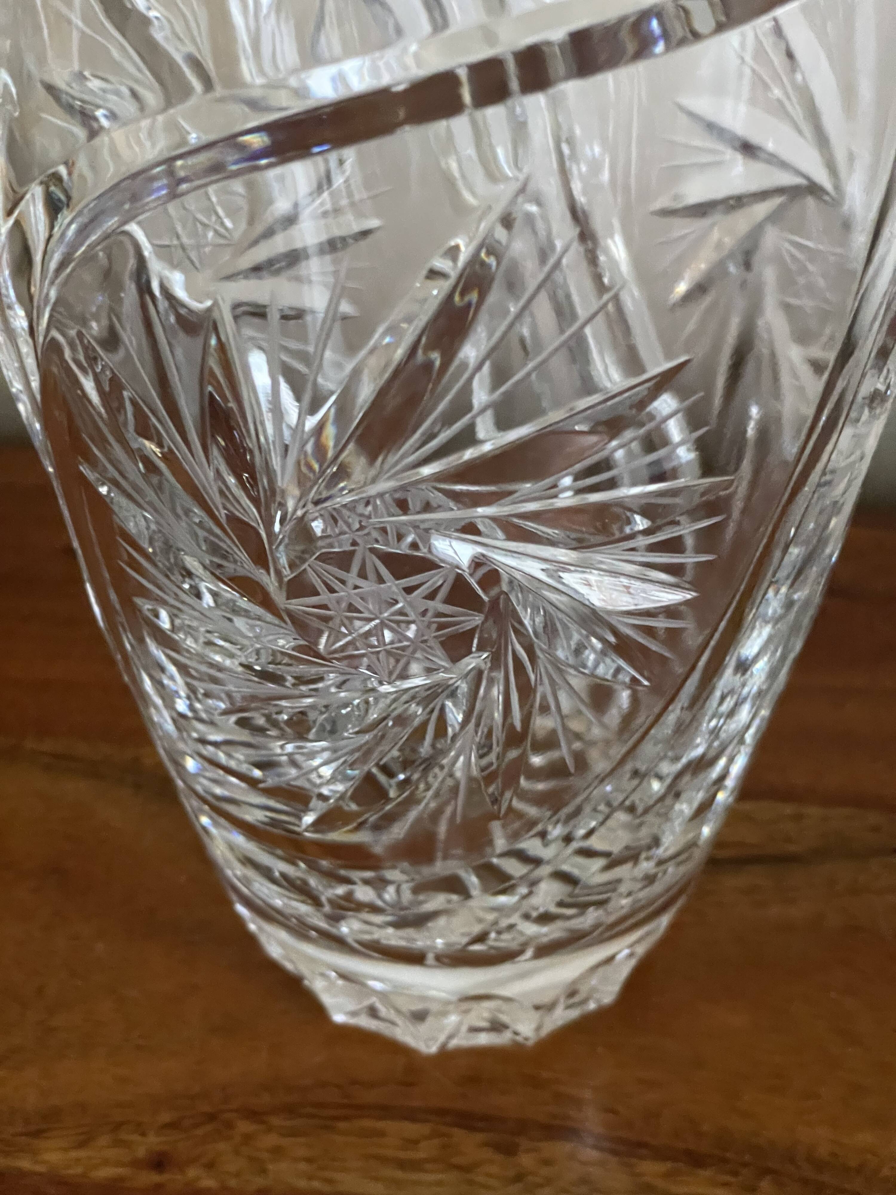 Large crystal vase