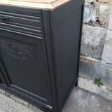 Vintage art deco abyssal blue buffet